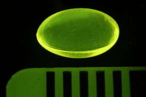 Vitamin D pill, fluorescing