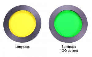 Longpass and bandpass filters for use with Royal Blue excitation