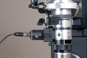 VH-Z100 light input port with NIGHTSEA adapter and light head