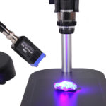 Detail - Dino-Lite digital microscope and NIGHTSEA barrier filter and excitation source