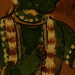 Detail of 17th century Indian painting, ambient light. #1960.53