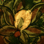 Detail of 17th century Indian painting, ambient light plus fluorescence. #1960.53