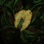 Detail of 17th century Indian painting, fluorescence only. #1960.53