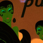 Provincetown Carnival poster detail, fluorescence.