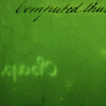 Detail of c.1800 handwritten book, facing page, fluorescence.