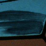 Comic book cover detail, fluorescence, Ultraviolet excitation.