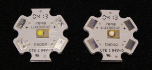 White (left) and Royal Blue LEDs