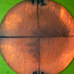 Filter paper fluorescence after applying Nile red